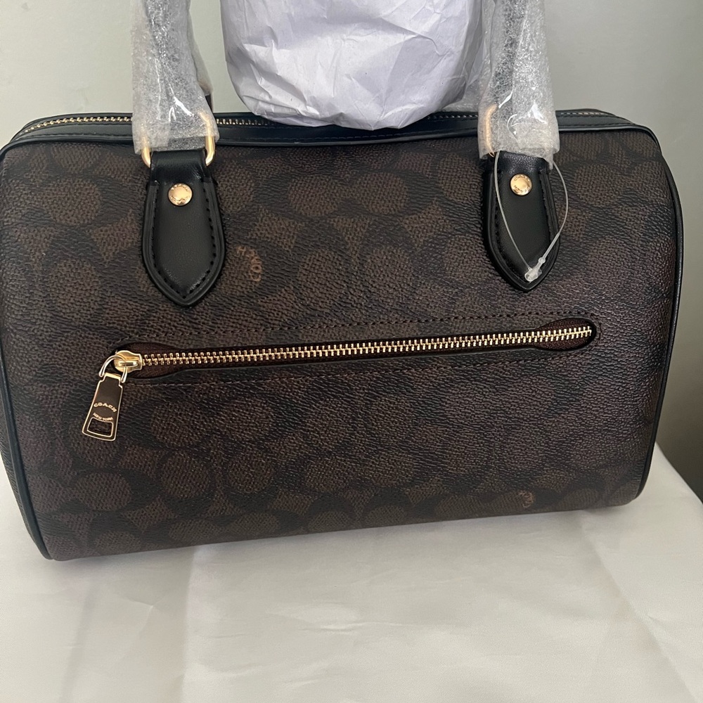 Coach Rowan Satchel In Signature Canvas And Matching Wallet - Picture 3 of 11